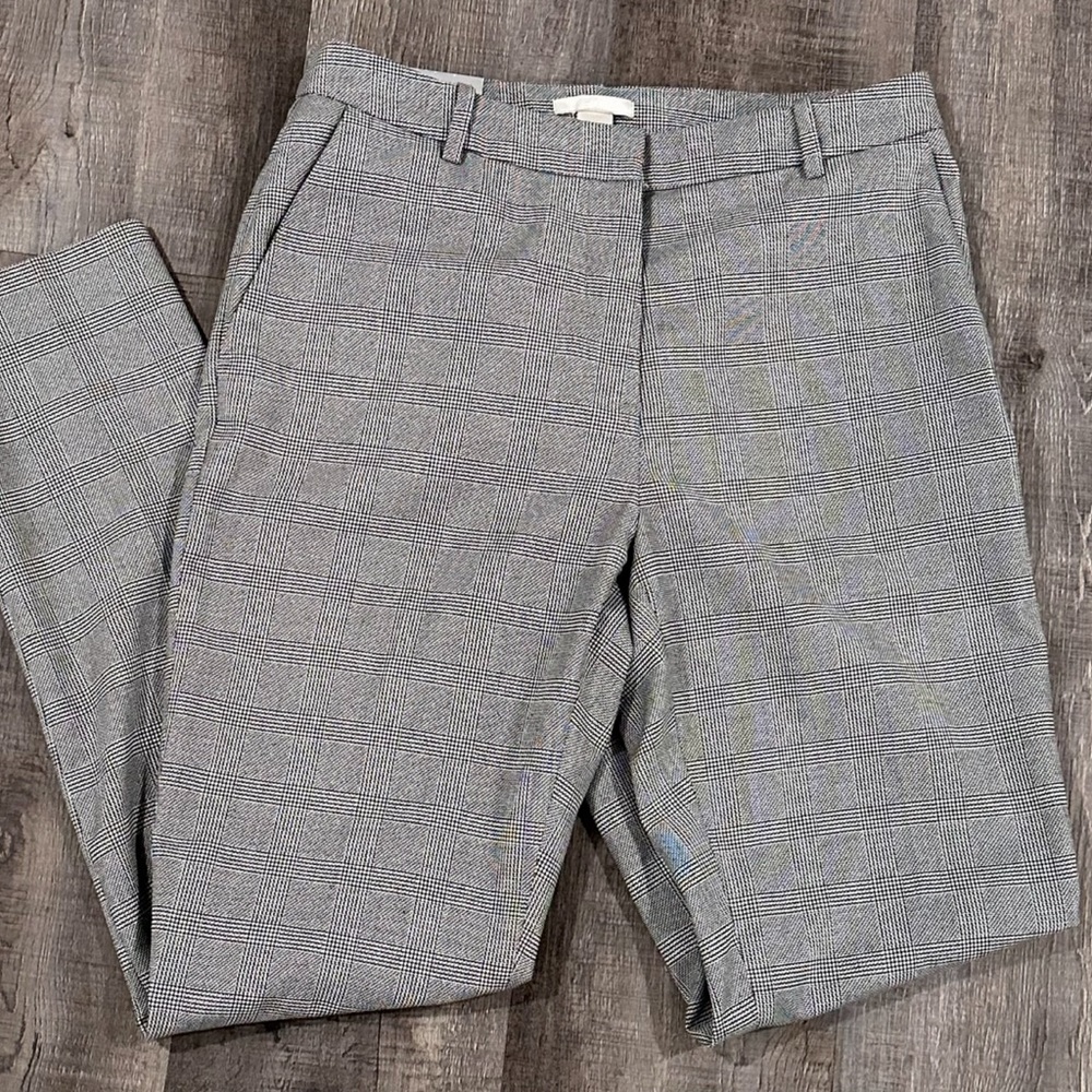 New Women’s Size 4 Black & White Plaid Suit Pants